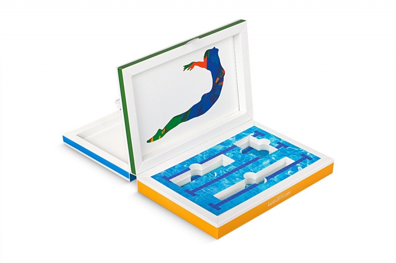 Коробка-трансформер для пригласительного билета и подарочного набора в Москве, производство на заказ