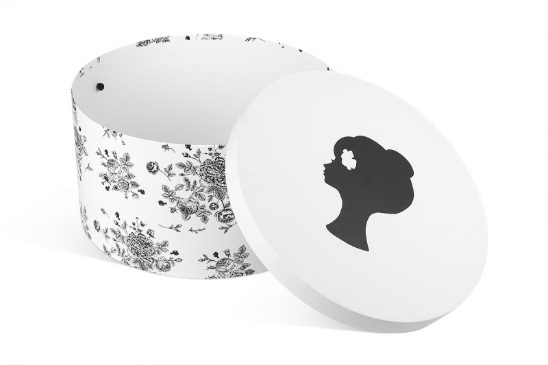 Шляпная коробка крышка-дно с веревочными ручками в Москве, производство на заказ