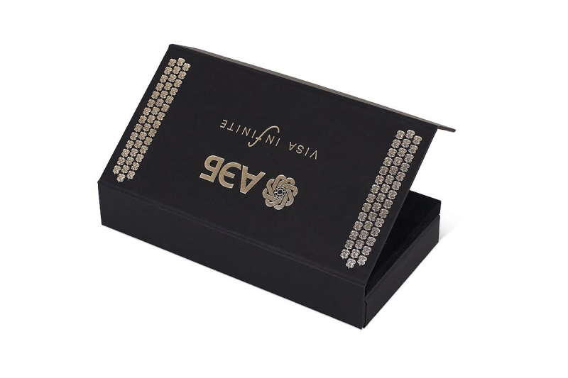 Кашированная коробка для пластиковой карты и документации в Москве, производство на заказ