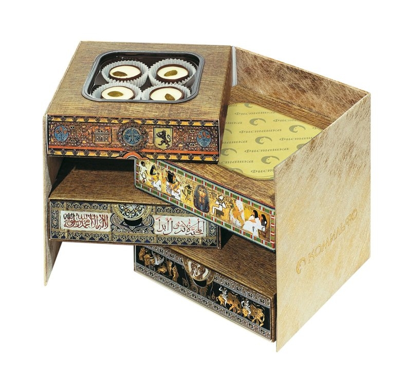 Коробка-трансформер для конфет в Москве, производство на заказ