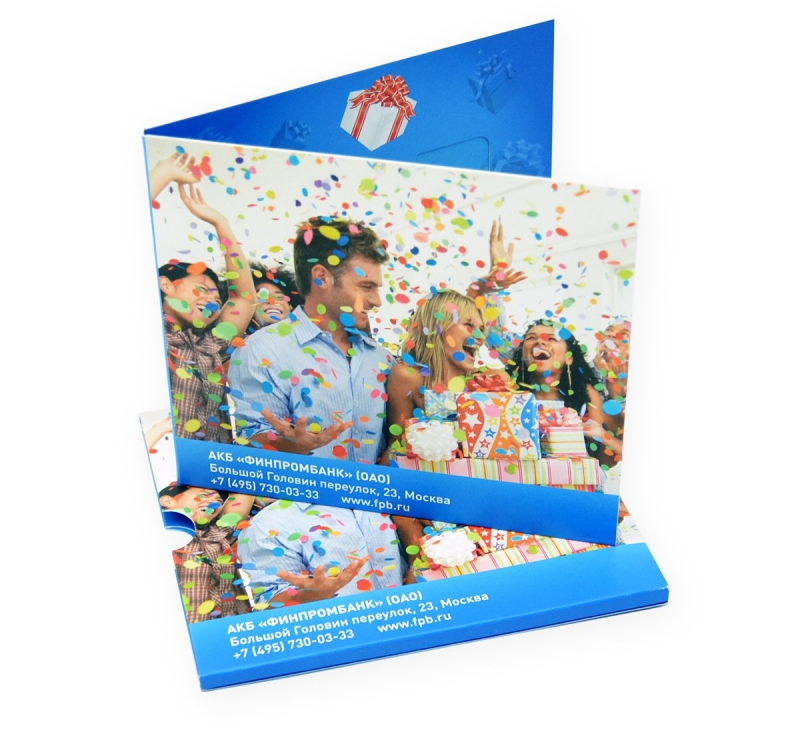 Упаковка для пластиковой карты + слипкейс в Москве, производство на заказ