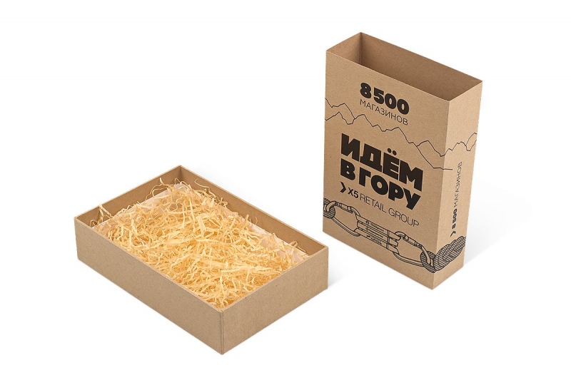 Коробка-пенал из эко материалов — X5 Retail Group в Москве, производство на заказ