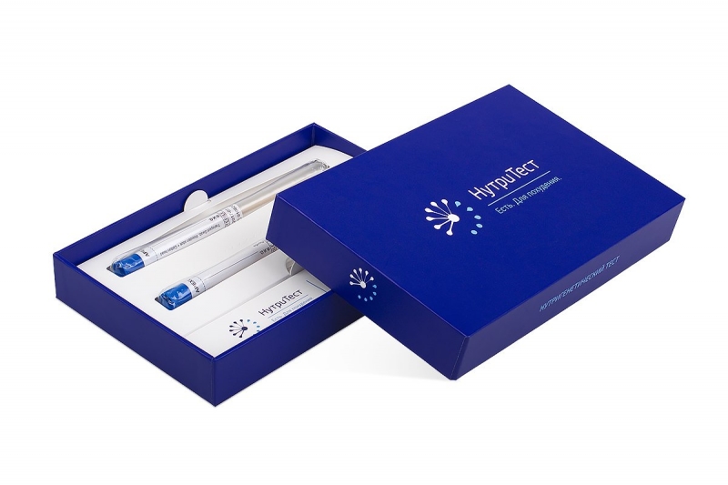 Коробка крышка-дно для медицинского теста в Москве, производство на заказ