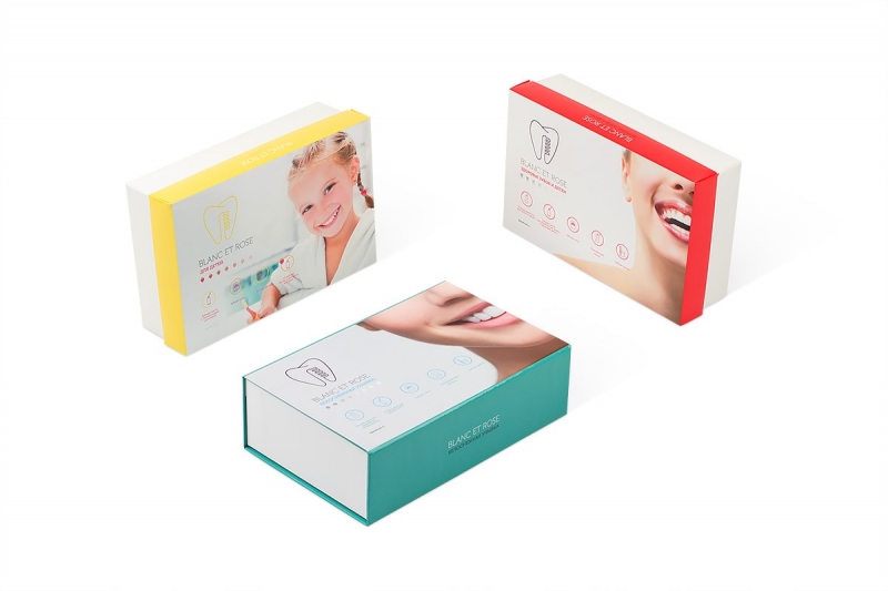Комплект коробок для средств по уходу за полостью рта в Москве, производство на заказ