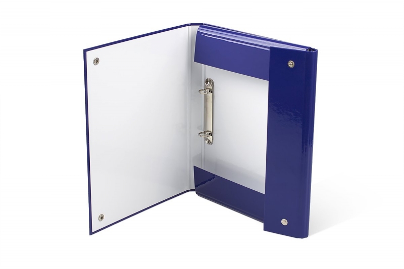 Кашированная папка с кольцевым механизмом в Москве, производство на заказ