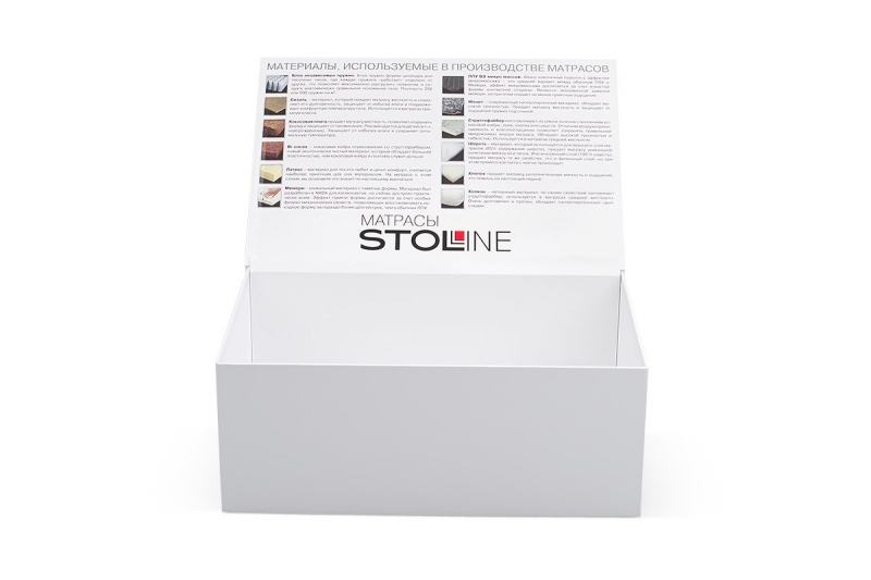 Кашированная коробка-книжка для образцов продукции в Москве, производство на заказ