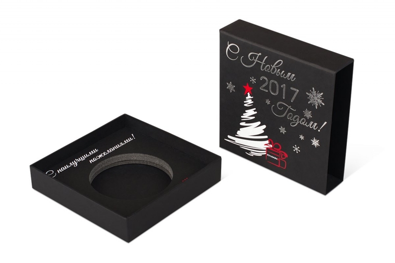 Кашированный пенал с ложементом для банки икры в Москве, производство на заказ