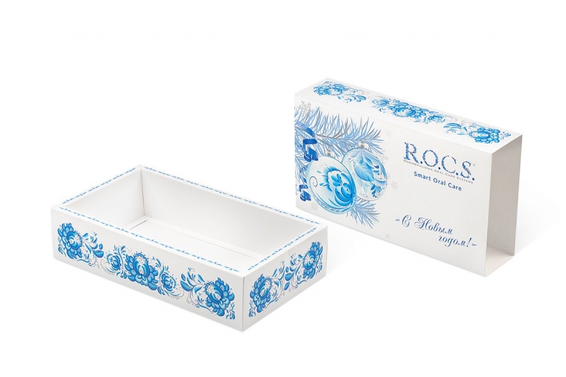 Картонная коробка-пенал для образцов продукции в Москве, производство на заказ