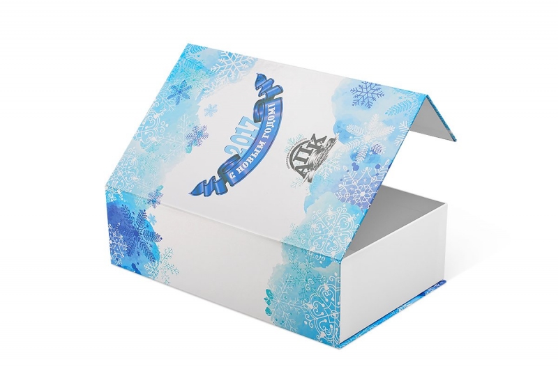 Подарочная коробка-книжка с клапаном на магните в Москве, производство на заказ