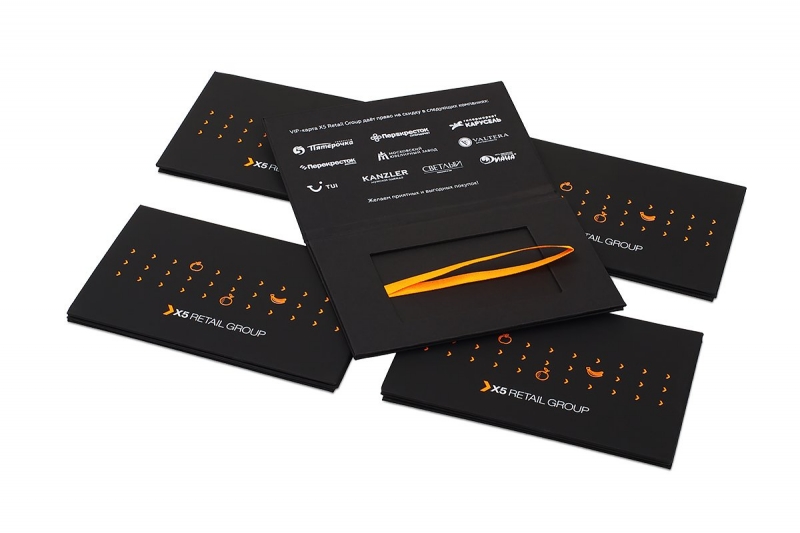 X5 Retail Group — Компактная упаковка для пластиковой карты в Москве, производство на заказ