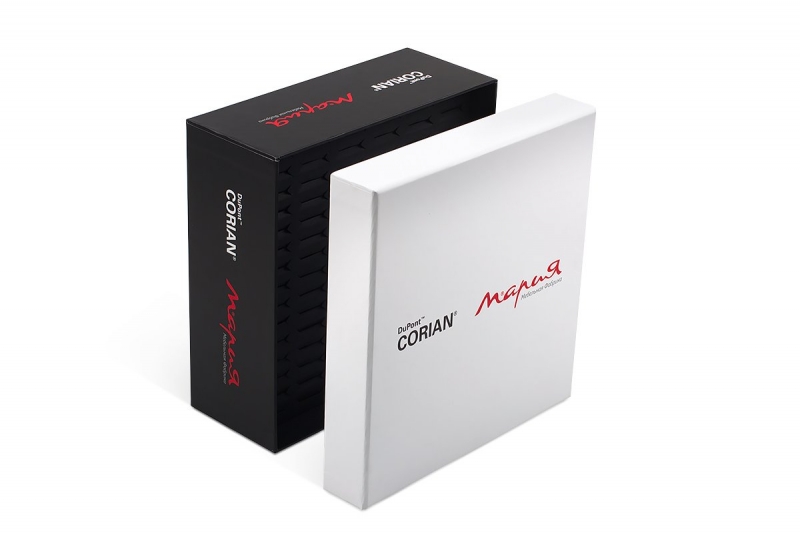 Кашированная коробка крышка-дно с ложементом для образцов продукции в Москве, производство на заказ