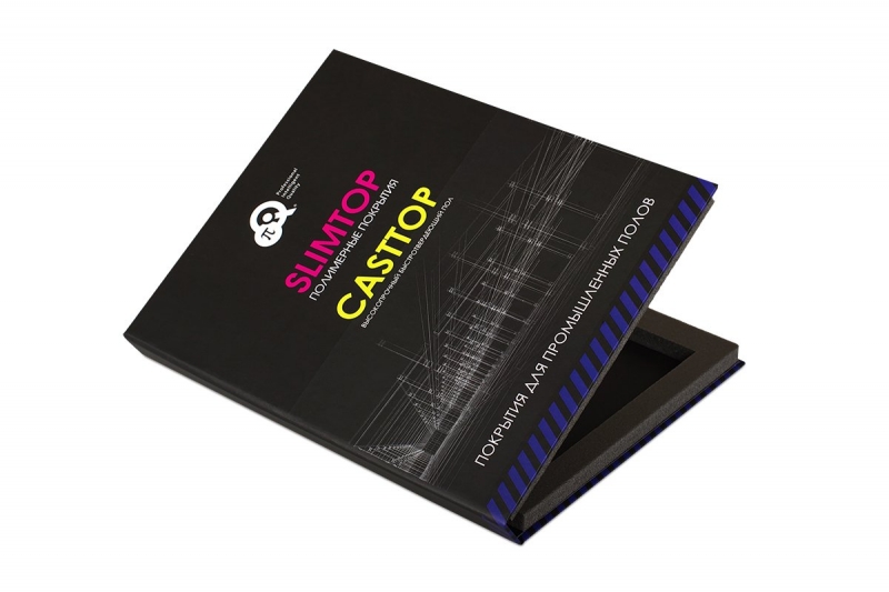 Фирменная папка для образцов продукции в Москве, производство на заказ