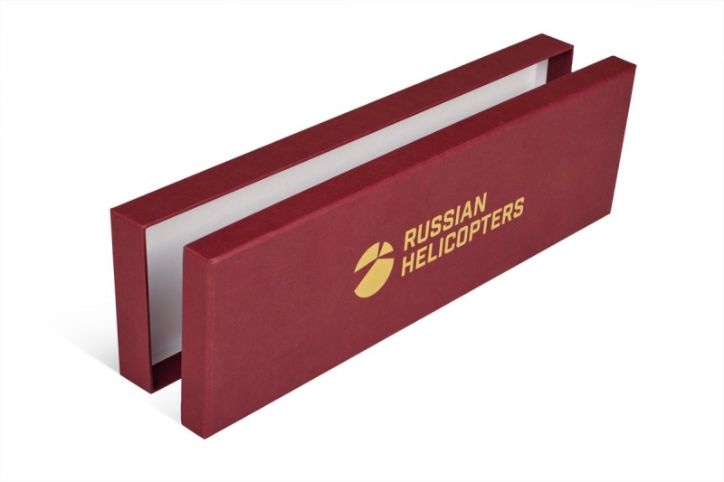 Кашированная коробка крышка-дно для сувенира в Москве, производство на заказ