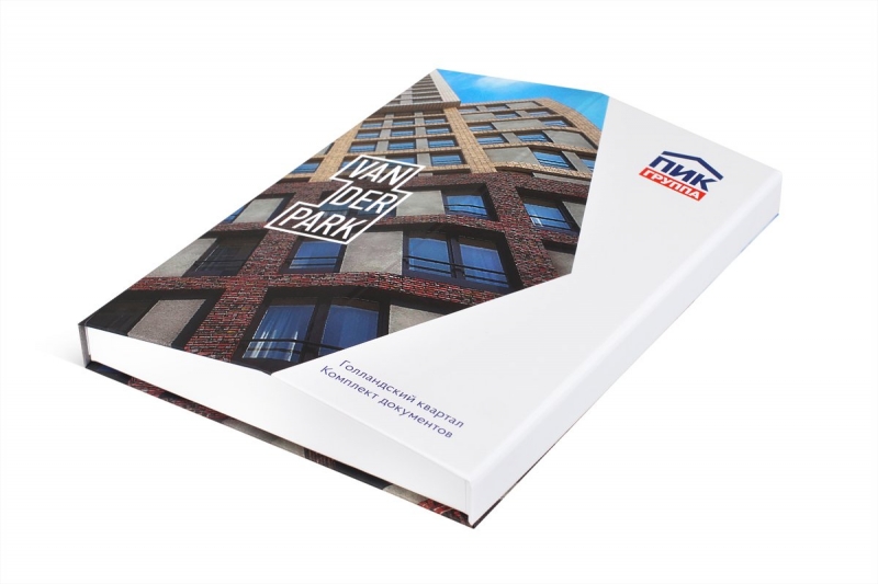 Группа ПИК — Кашированная коробка с клапаном на магните для комплекта документов в Москве, производство на заказ