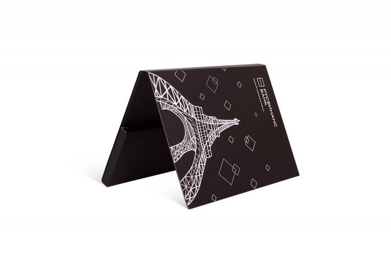 Картонная коробка-папка на магнитах в Москве, производство на заказ