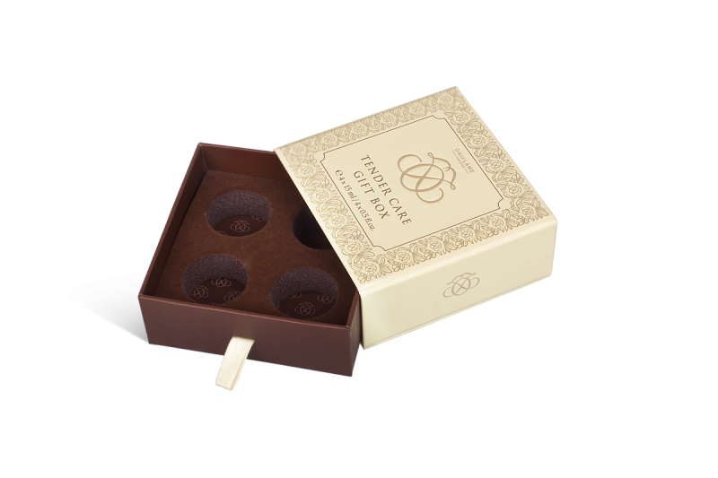 Кашированный пенал для косметики в Москве, производство на заказ