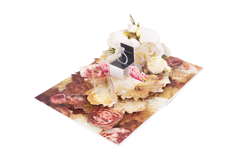 Поп-ап открытка Pandora в Москве, производство на заказ