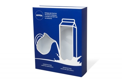 NIVEA — Коробка-футляр с пластиковым окошком в Москве – производство на заказ
