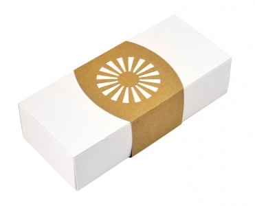 Фирменная коробочка с двойными бортами с изящной обечайкой в Москве – производство на заказ