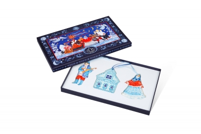 Подарочная коробка для новогодних игрушек в Москве – производство на заказ