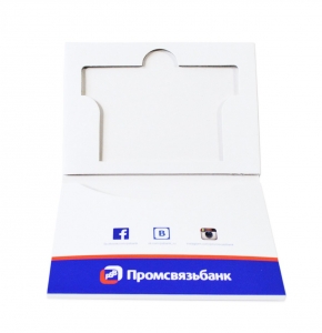 VISA — Компактная упаковка для пластиковой карты и мини-буклета в Москве – производство на заказ