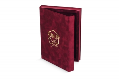 Бархатная коробка-книжка с клапаном на магните с ложементом для книги в Москве – производство на заказ