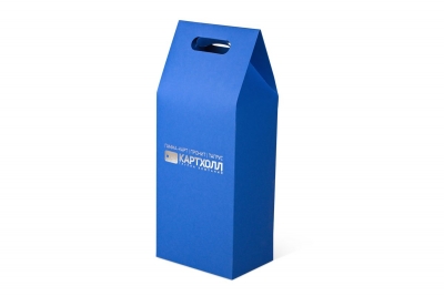 Коробка-пакет с логотипом из дизайнерского картона в Москве – производство на заказ