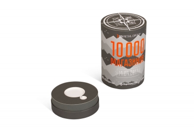 Цилиндрическая коробка-тубус с ложементом для компаса в Москве – производство на заказ